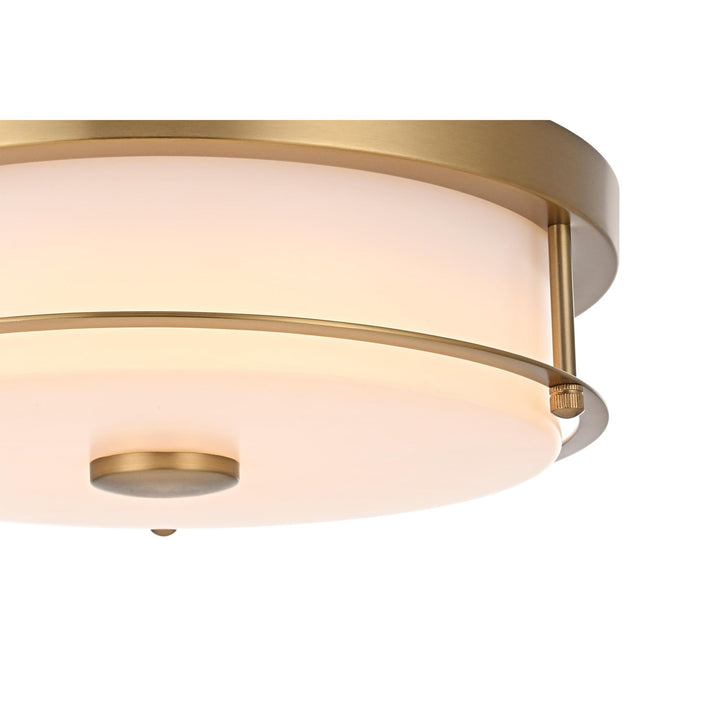 12 Inch Led Flush Mount In Satin Gold - View 5 - Joshua Marshal