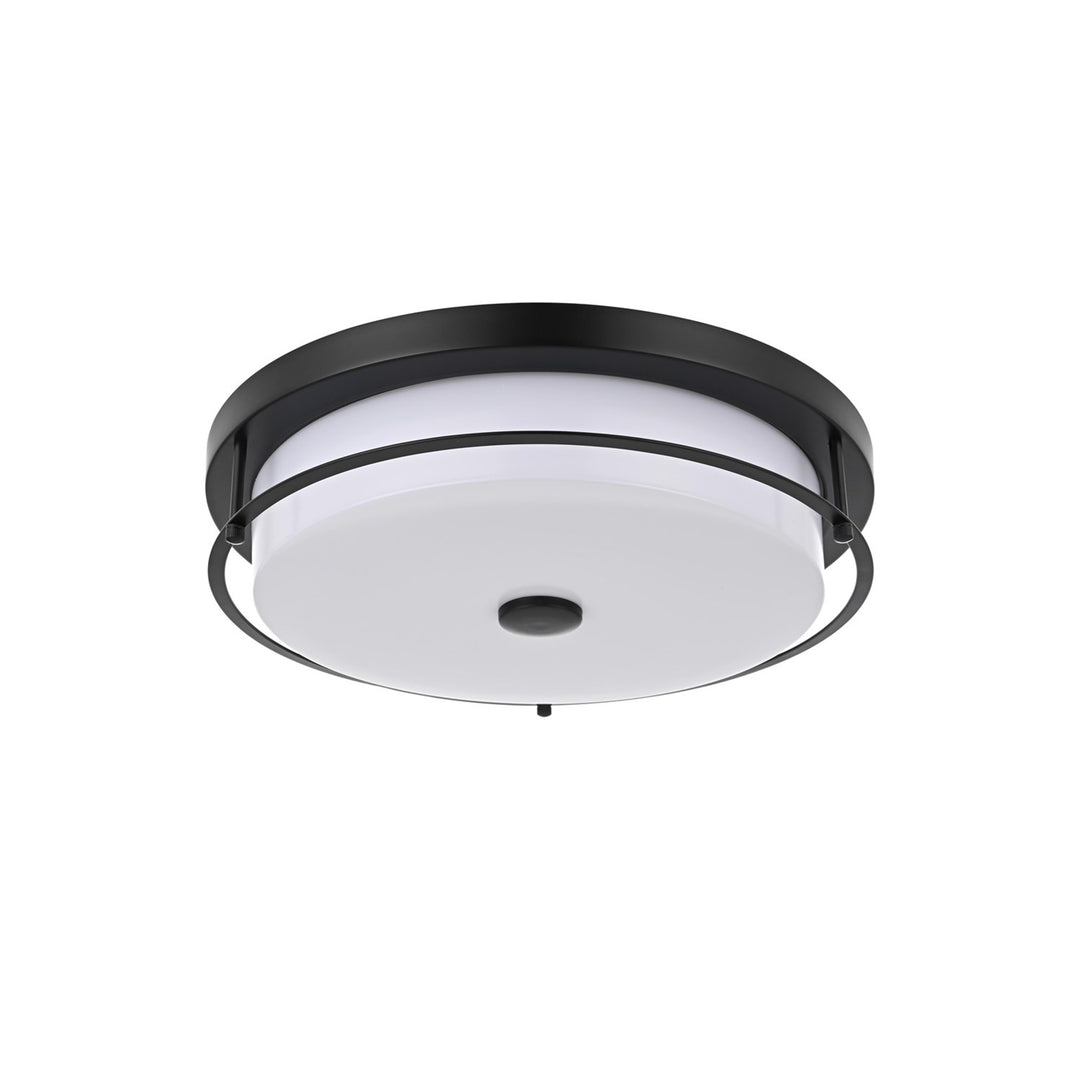 16 Inch Led Flush Mount In Black - View 4 - Joshua Marshal