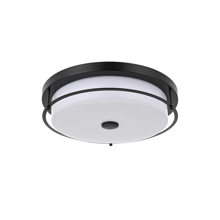 16 Inch Led Flush Mount In Black - View 4 - Joshua Marshal