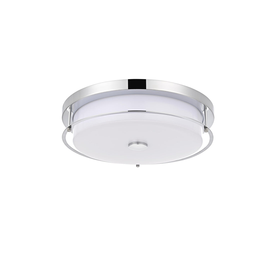 16 Inch Led Flush Mount In Chrome - View 4 - Joshua Marshal