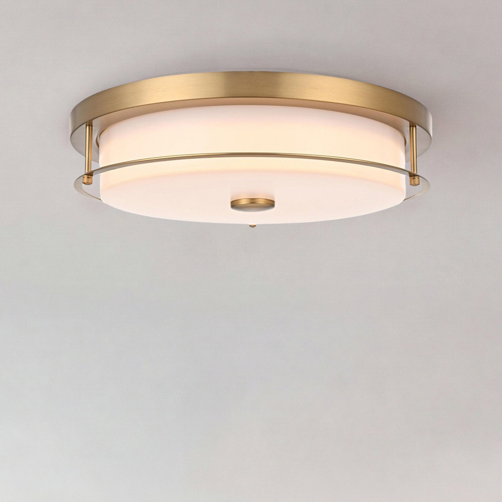 16 Inch Led Flush Mount In Satin Gold Satin Gold Finish - LIGHTING by Joshua Marshal