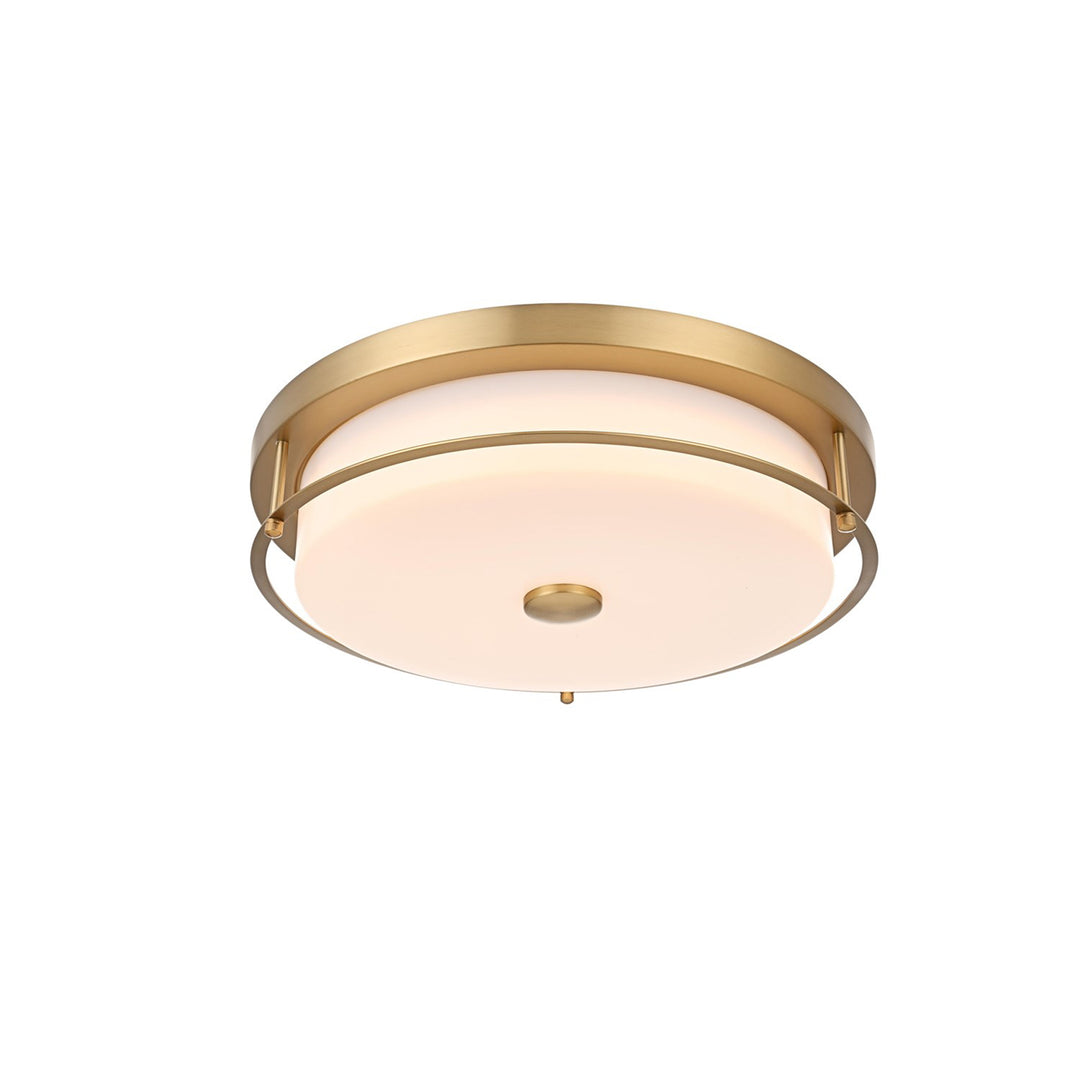 16 Inch Led Flush Mount In Satin Gold - View 3 - Joshua Marshal