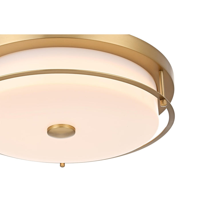 16 Inch Led Flush Mount In Satin Gold - View 5 - Joshua Marshal
