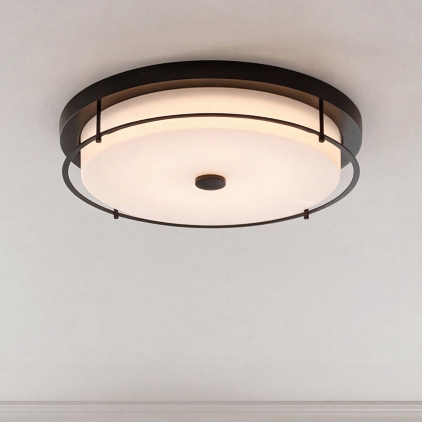 20 Inch Led Flush Mount In Black Black Finish - LIGHTING by Joshua Marshal