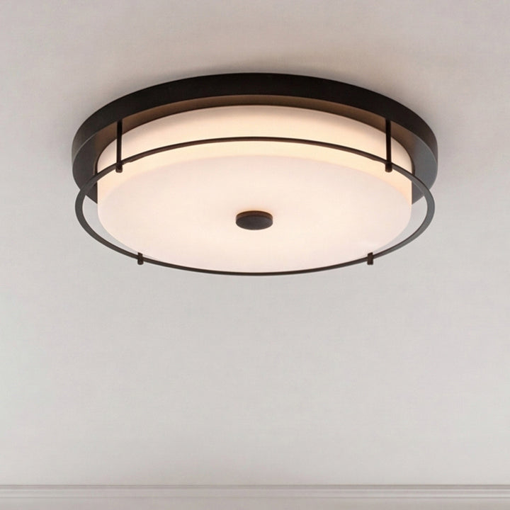 20 Inch Led Flush Mount In Black Black Finish - LIGHTING by Joshua Marshal