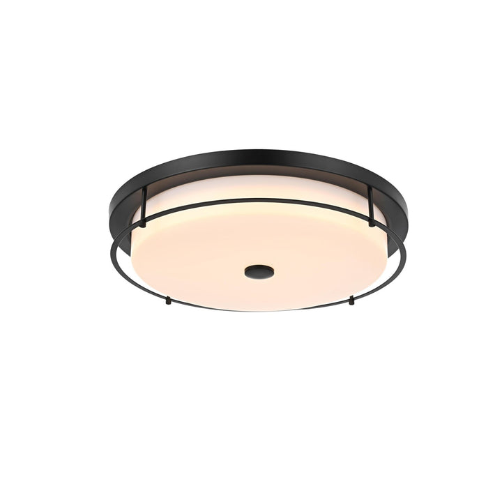 20 Inch Led Flush Mount In Black - View 3 - Joshua Marshal