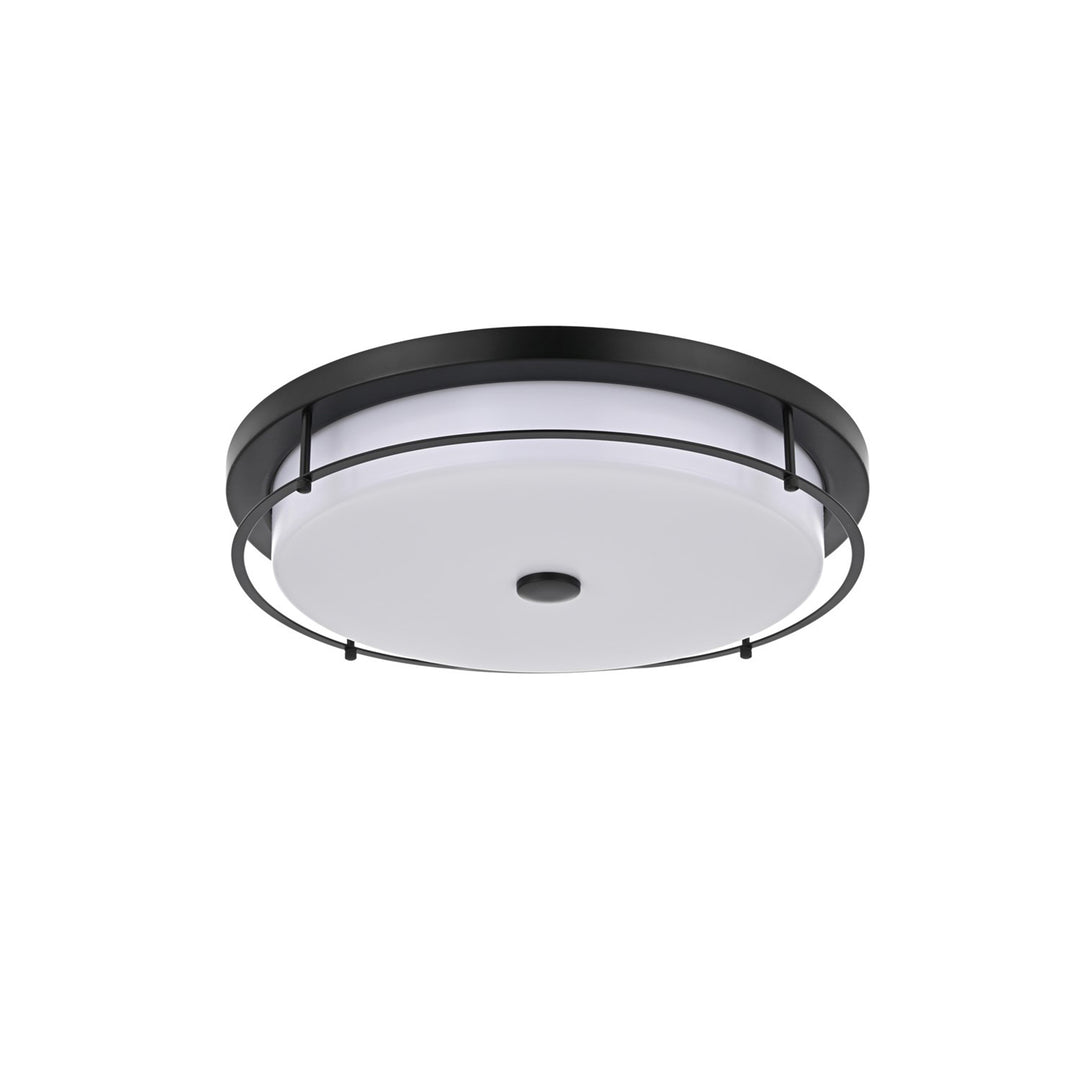 20 Inch Led Flush Mount In Black - View 4 - Joshua Marshal