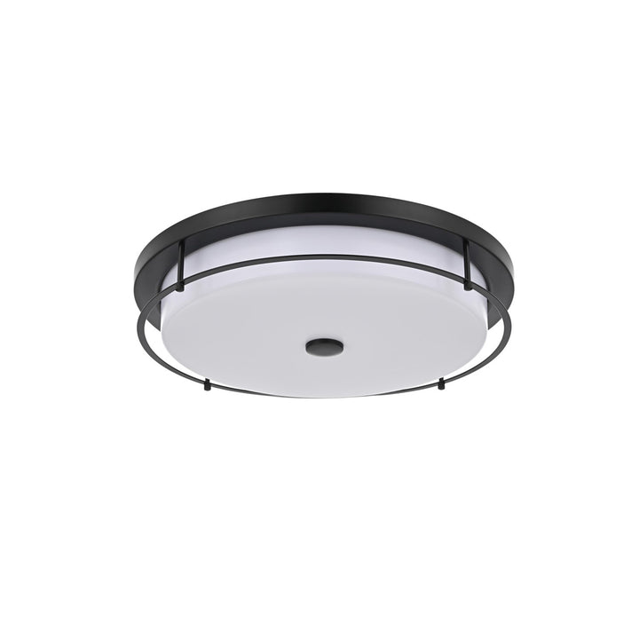 20 Inch Led Flush Mount In Black - View 4 - Joshua Marshal