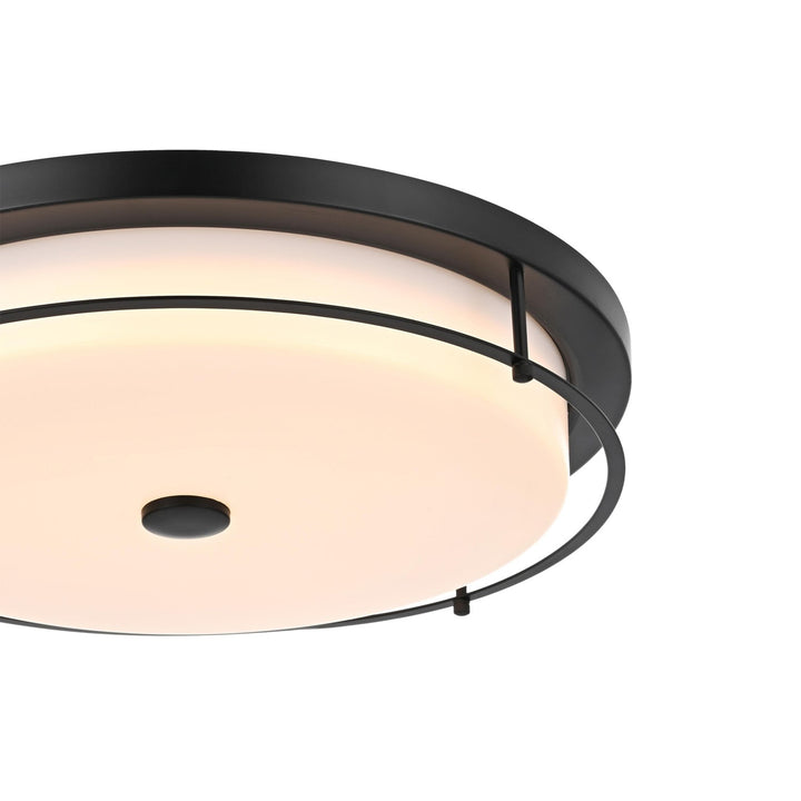 20 Inch Led Flush Mount In Black - View 5 - Joshua Marshal