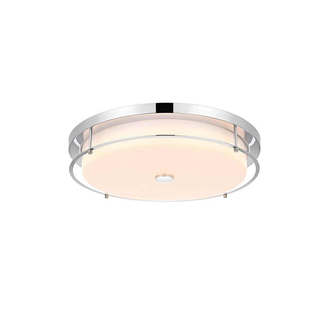 20 Inch Led Flush Mount In Chrome - View 3 - Joshua Marshal