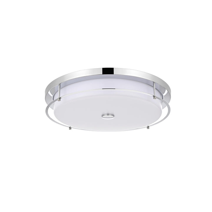 20 Inch Led Flush Mount In Chrome - View 4 - Joshua Marshal