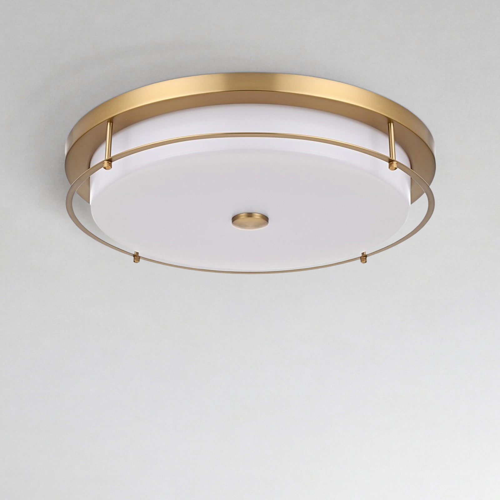 20 Inch Led Flush Mount In Satin Gold Satin Gold Finish - LIGHTING by Joshua Marshal