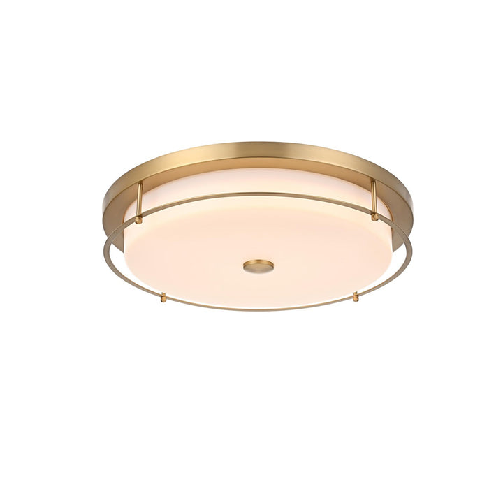 20 Inch Led Flush Mount In Satin Gold - View 3 - Joshua Marshal
