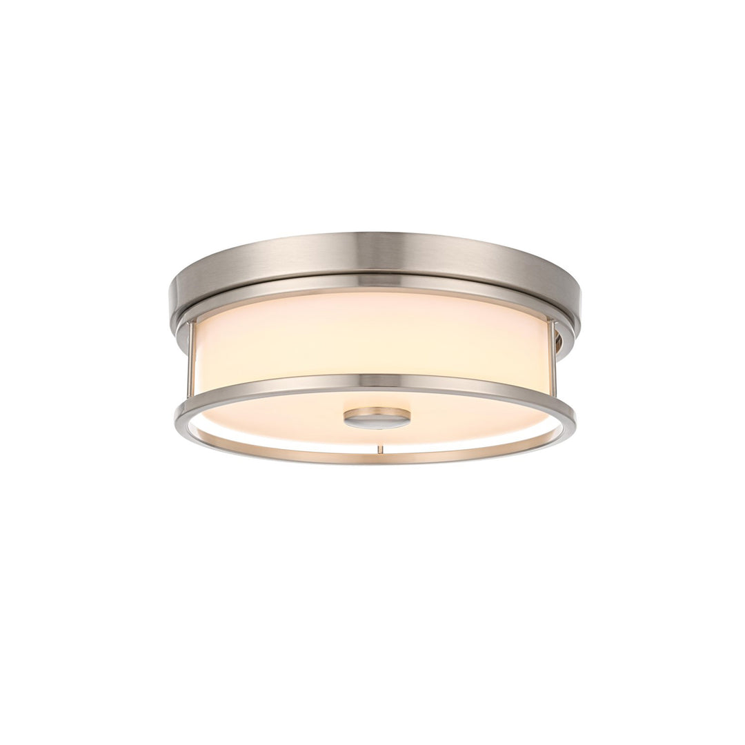 12 Inch Led Flush Mount In Polished Nickel - View 3 - Joshua Marshal