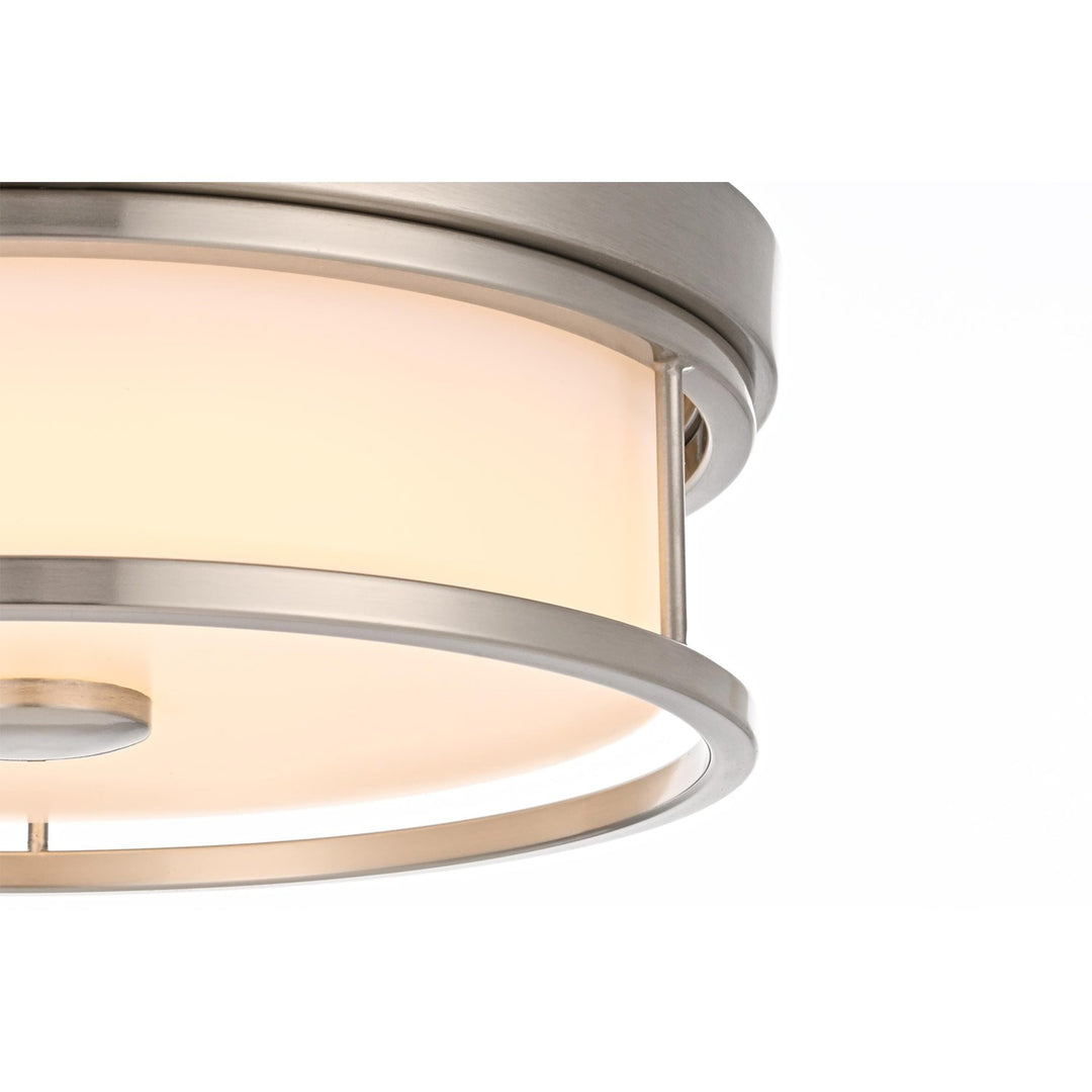 12 Inch Led Flush Mount In Polished Nickel - View 5 - Joshua Marshal