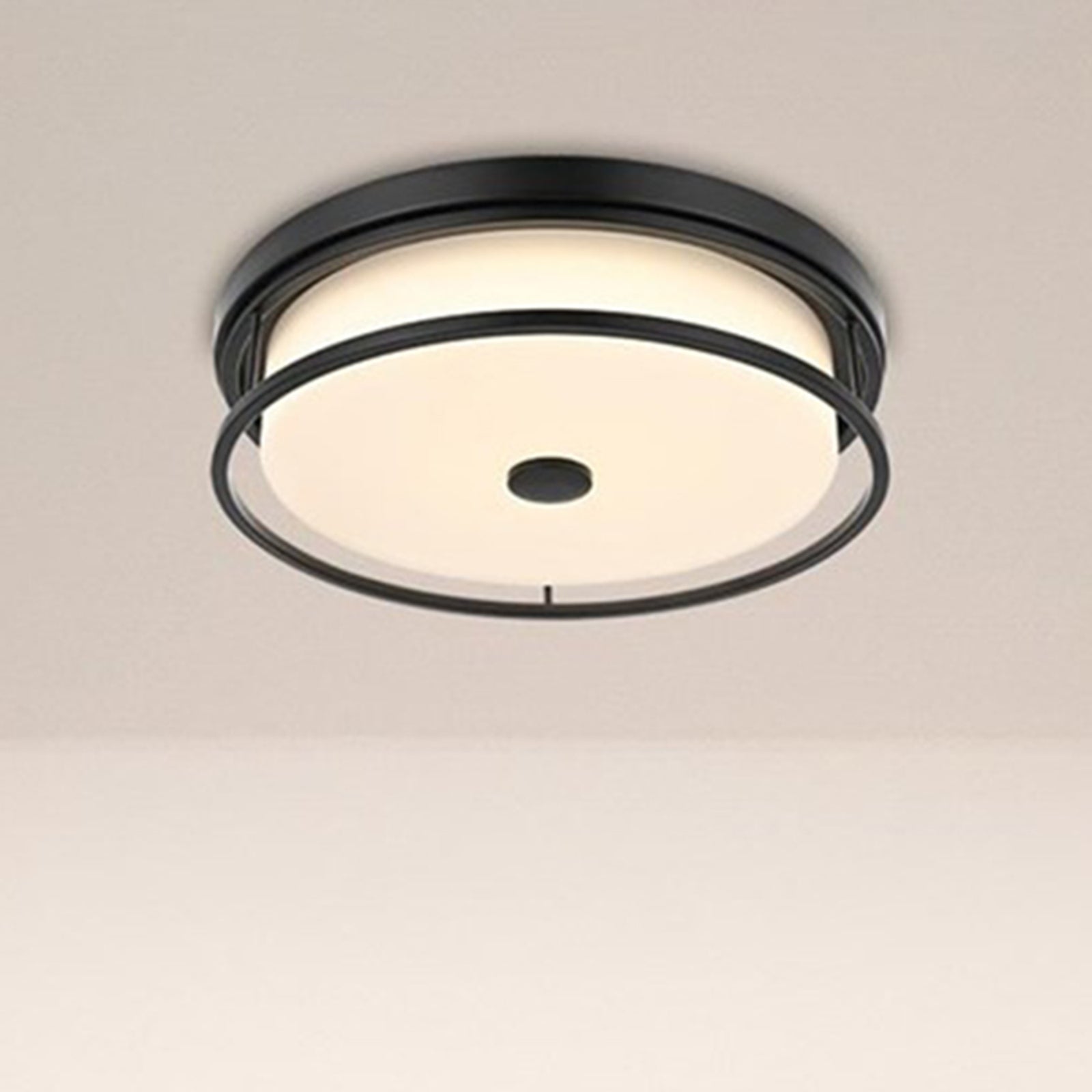 16 Inch Led Flush Mount In Black Black Finish - LIGHTING by Joshua Marshal