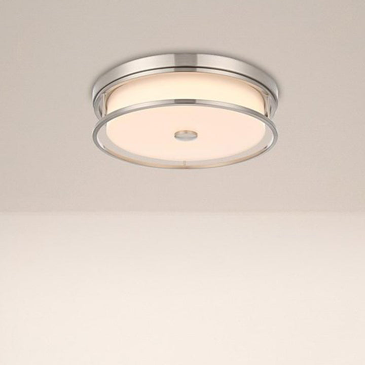 16 Inch Led Flush Mount In Polished Nickel Polished Nickel Finish - LIGHTING by Joshua Marshal