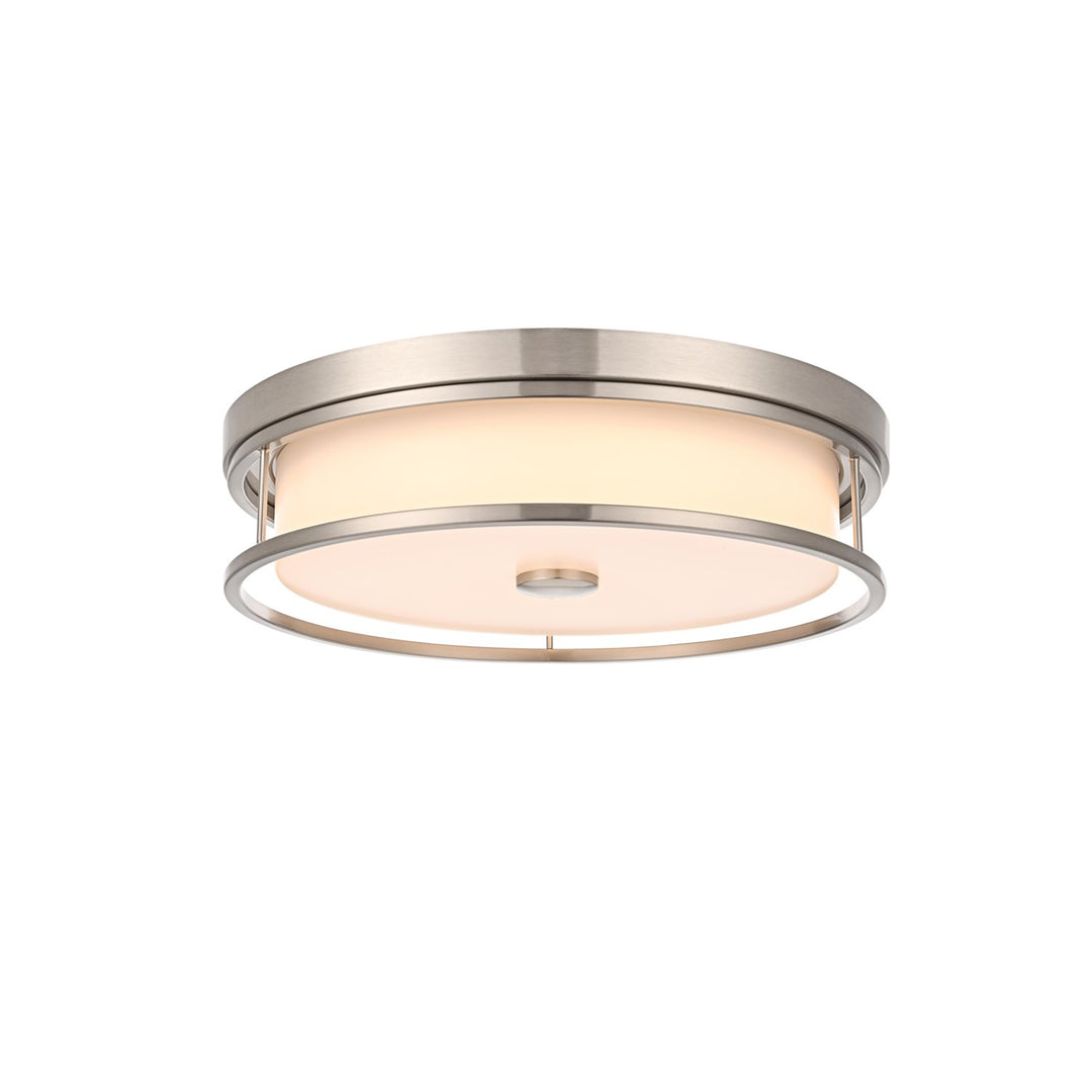 16 Inch Led Flush Mount In Polished Nickel - View 3 - Joshua Marshal