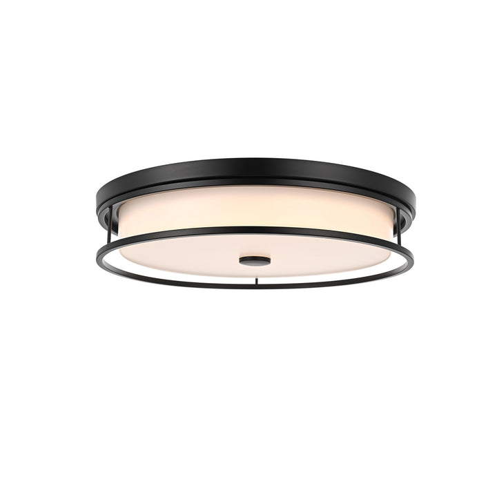 20 Inch Led Flush Mount In Black - View 3 - Joshua Marshal