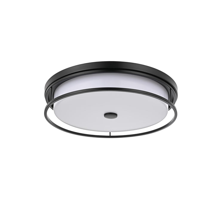 20 Inch Led Flush Mount In Black - View 4 - Joshua Marshal