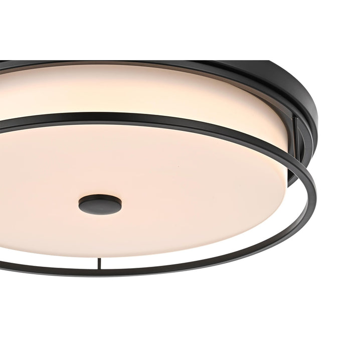 20 Inch Led Flush Mount In Black - View 5 - Joshua Marshal