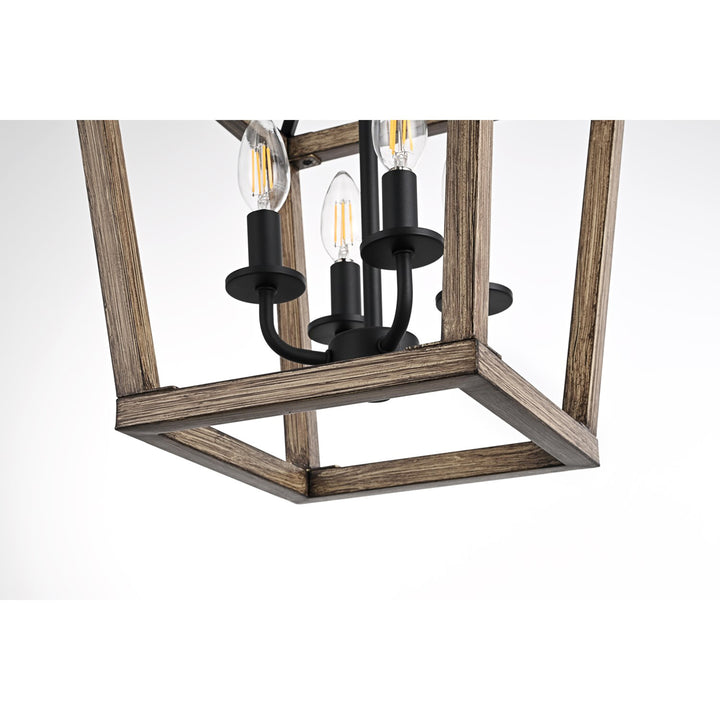 12 Inch Latern Pendant In Brown And Black - View 5 - Joshua Marshal