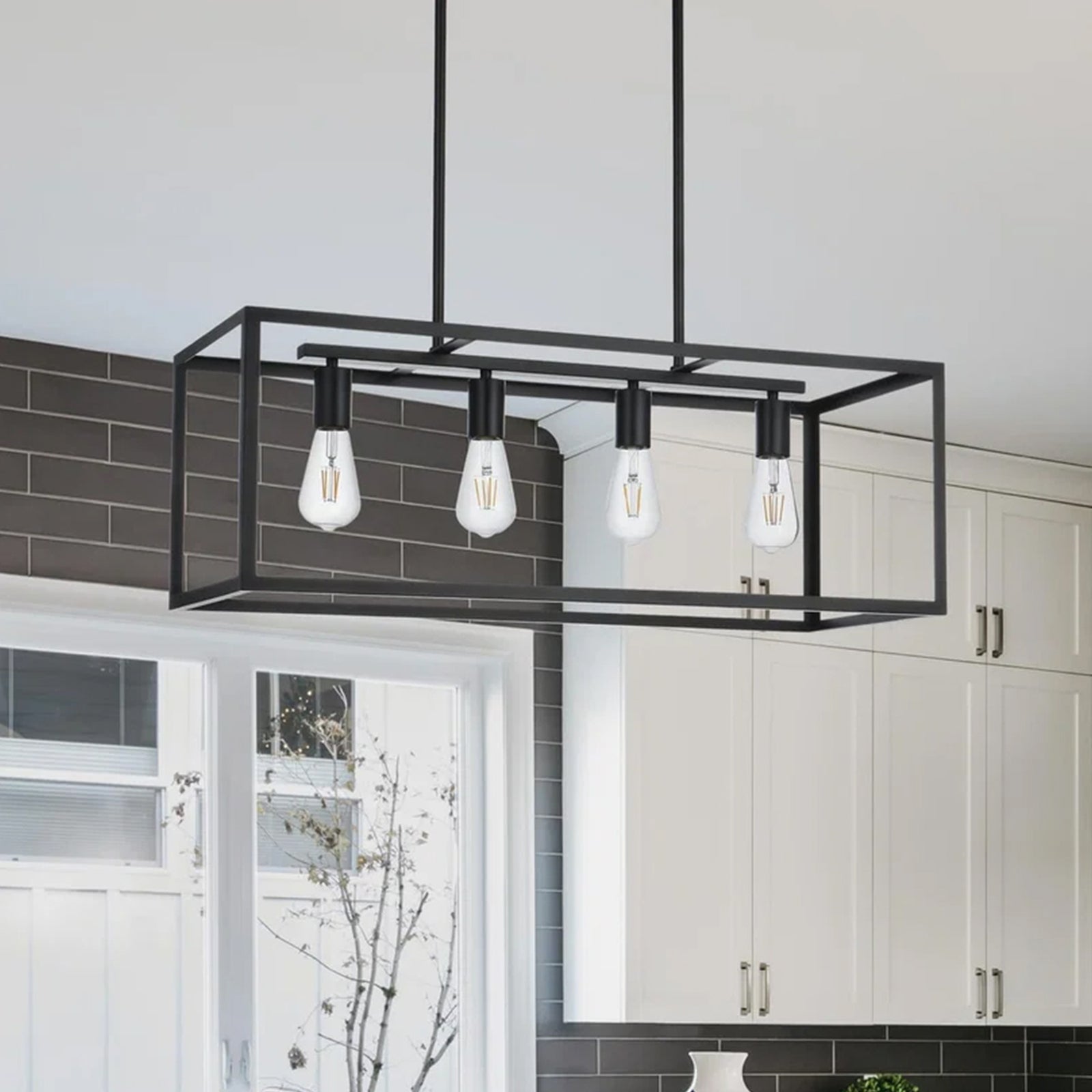 30.5 Inch Pendant In Black Black Finish - LIGHTING by Joshua Marshal